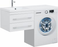 Тумба с раковиной Aquanet Нота 120 L подвесная Белая арт-240160 — фото 6, Тумбы с раковиной