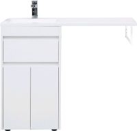 Тумба под раковину Aquanet Токио 110 Белая арт-237744 — фото 2, Тумбы под раковину