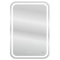 Зеркало Cersanit Led 050 Design Pro 55 с подсветкой с часами и подогревом арт-KN-LU-LED050*55-p-Os — фото 1, Зеркала в ванную комнату