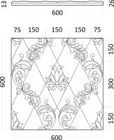 Гипсовая 3д панель Artpole Marseille 600x600 мм арт-M-0038 — фото 10, Гипсовые 3Д панели