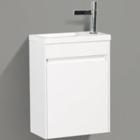 Тумба под раковину BelBagno Pietra Mini 46 R подвесная Bianco Lucido арт-PIETRA MINI-460-1A-SO-BL-R — фото 1, Тумбы под раковину