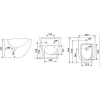 Биде Timo Kulo подвесное Черное матовое арт-TK-404MB — фото 3, Биде подвесные