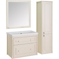 Комплект мебели для ванной ASB-Woodline Кастелло 100 Бежевый арт-12045+12060+22322 — фото 2, Комплекты мебели для ванной
