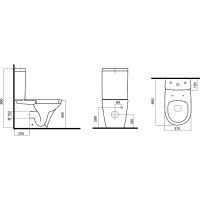 Унитаз-компакт AM.PM Inspire с бачком без сиденья арт-C508607WH — фото 11, Напольные унитазы
