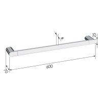 Полотенцедержатель Remer Lounge Хром арт-LN30CR — фото 2, Полотенцедержатели