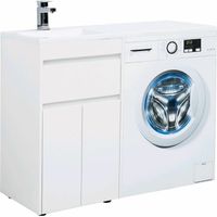 Тумба с раковиной Aquanet Токио 110 L Белая арт-239204 — фото 9, Тумбы с раковиной