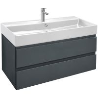 Тумба под раковину Jacob Delafon Madeleine 100 подвесная Серая матовая арт-EB1318-J54 — фото 2, Тумбы под раковину