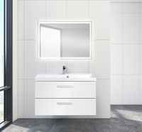 Тумба под раковину BelBagno Aurora 90 подвесная Bianco Lucido арт-AURORA-900-2C-SO-BL — фото 4, Тумбы под раковину