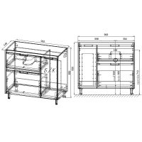 Тумба под раковину Style Line Барселона 90 L Белая арт-СС-00002345 — фото 6, Тумбы под раковину