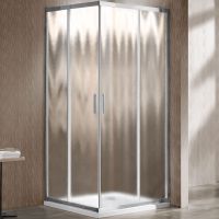 Душевой уголок Vincea Garda 100х90 профиль Хром стекло шиншилла арт-VSS-1G9010CH — фото 1, Прямоугольные душевые уголки