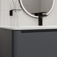 Тумба с раковиной Iddis Edifice 100 подвесная Темно-серая арт-EDI10D0i95K — фото 9, Тумбы с раковиной