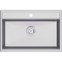 Кухонная мойка Paulmark Stepia 80 Серый металлик арт-PM117551-GRM — фото 1, Кухонные мойки