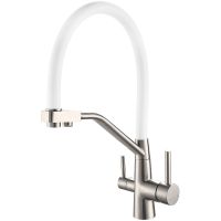 Смеситель для кухни Viko Серебро Белый арт-V-5854 — фото 1, Смесители для кухни