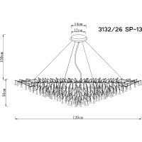 Люстра Divinare Salice Прозрачная Золото арт-3132/01 SP-13 — фото 5, Люстры