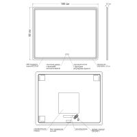 Зеркало Orange Nature 100 с подсветкой с сенсорным выключателем и подогревом арт-ONP-100ZE — фото 5, Зеркала в ванную комнату