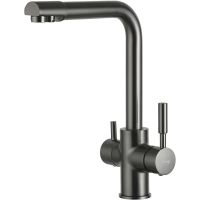 Смеситель для кухни Frap H52 Оружейная сталь арт-F4352-9 — фото 1, Смесители для кухни