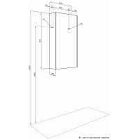 Подвесной шкаф Aquaton Марбл 40 Слэйт арт-1A276403MH8A0 — фото 6, Шкафы для ванной