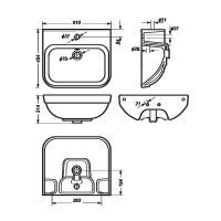 Раковина Sanita Luxe Next 60 Белая арт-WB.PD/Next/60-C/WHT.G/S1 — фото 6, Раковины подвесные
