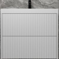 Тумба под раковину Style Line Стокгольм 70 подвесная Белый рифленый софт арт-ЛС-00002313 — фото 1, Тумбы под раковину