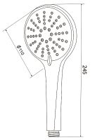 Ручной душ Olive's Хром арт-D123C — фото 3, Лейки для душа