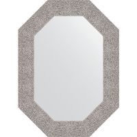 Зеркало Evoform Octagon 56x76 в багетной раме - Чеканка серебряная 90 мм арт-BY 7185 — фото 1, Зеркала в ванную комнату