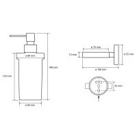 Товар: Дозатор для жидкого мыла Bemeta Dark Черный арт-104109010 - фото 2 Дозатор для жидкого мыла Bemeta Dark Черный арт-104109010 — фото 2, Дозаторы