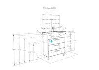 Тумба под раковину Aquaton Ария 80 Н Белая арт-1A141301AA010 — фото 6, Тумбы под раковину