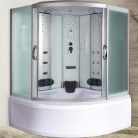 Душевой бокс River Temza 150x150 МТ с поддоном арт-10000002238 — фото 1, Душевые боксы