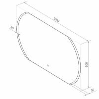 Зеркало Континент Polaris 1000х600 с подсветкой с сенсорным выключателем арт-ЗЛП883 — фото 9, Зеркала в ванную комнату