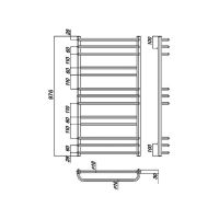 Водяной полотенцесушитель Ravak Cube 50х100 Хром арт-X04000083669 — фото 4, Водяные полотенцесушители