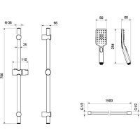 Душевой гарнитур Aquatek Лира 3jet Хром арт-AQ2018CR — фото 2, Душевые гарнитуры на штанге