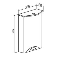 Зеркальный шкаф Runo Ибица 50 R с подсветкой Белый арт-00000001075 — фото 6, Зеркальные шкафы в ванную
