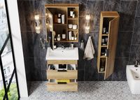 Тумба под раковину Onika Легран 60.13 подвесная Дуб галифакс арт-106117 — фото 4, Тумбы под раковину