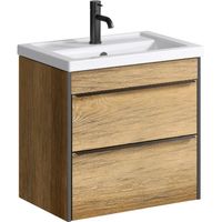 Тумба под раковину Aqwella Fargo 60 Дуб балтийский арт-FRG0106DB — фото 1, Тумбы под раковину