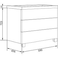 Товар: Тумба под раковину Marka One Mix 60Н Белая арт-У75940 - фото 2 Тумба под раковину Marka One Mix 60Н Белая арт-У75940 — фото 2, Тумбы под раковину