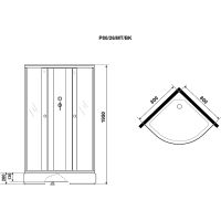 Душевая кабина Niagara Promo 80x80 без гидромассажа арт-P80/26/MT/BK — фото 11, Душевые кабины