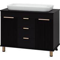 Тумба с раковиной Brevita Enfida 100 Черная матовая арт-УТ000015095 — фото 1, Тумбы с раковиной