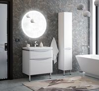 Тумба под раковину Corozo Омаха 70 Белая Металлик арт-SD-00000800 — фото 3, Тумбы под раковину