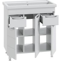 Тумба под раковину СанТа Родос 80 Белая арт-206015 — фото 2, Тумбы под раковину