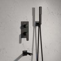 Душевая система Teska Ciera Pro Черный матовый арт-AS3380 — фото 2, Встраиваемые душевые комплекты