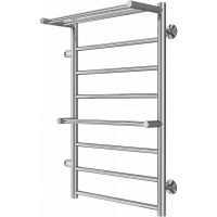 Водяной полотенцесушитель Terminus Анкона П8 500х800 бп500 с полкой Хром, боковое подключение, G 1" НР арт-4670078531476 — фото 1, Водяные полотенцесушители