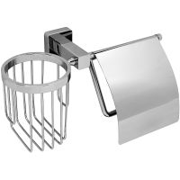 Держатель туалетной бумаги и освежителя воздуха WasserKRAFT Lippe с крышкой Хром арт-K-6559 — фото 1, Держатели туалетной бумаги