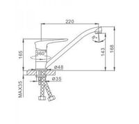 Смеситель для кухни Frap H49 Белый Хром арт-F4549 — фото 9, Смесители для кухни