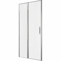 Душевая дверь Allen Brau Priority 100 профиль Хром стекло прозрачное арт-3.31028.00 — фото 1, Распашные душевые двери