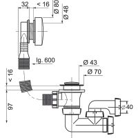 Слив-перелив Wirquin Перископ SP5603 полуавтомат Хром арт-30717567 — фото 2, Сливы-переливы