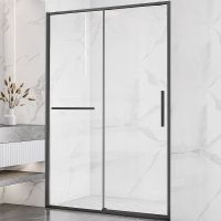 Душевая дверь Vincea Slim Soft 130 профиль Вороненая сталь стекло прозрачное арт-VDS-1SS130CLGM — фото 2, Раздвижные душевые двери