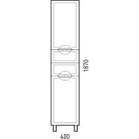 Шкаф пенал Corozo Монро 40 Z2 Белый арт-SD-00000690 — фото 5, Пеналы для ванной комнаты