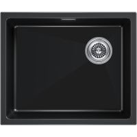 Кухонная мойка Paulmark Lumi 55 UNI-Skew Черный маталлик арт-LU55SK-BLM — фото 1, Кухонные мойки