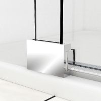 Душевая дверь Vincea Extra 90 профиль Хром стекло прозрачное арт-VDP-1E8090CL — фото 2, Распашные душевые двери