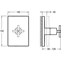 Переключатель потоков Jacob Delafon Modulo Хром арт-E75415-CP — фото 2, Переключатели потоков